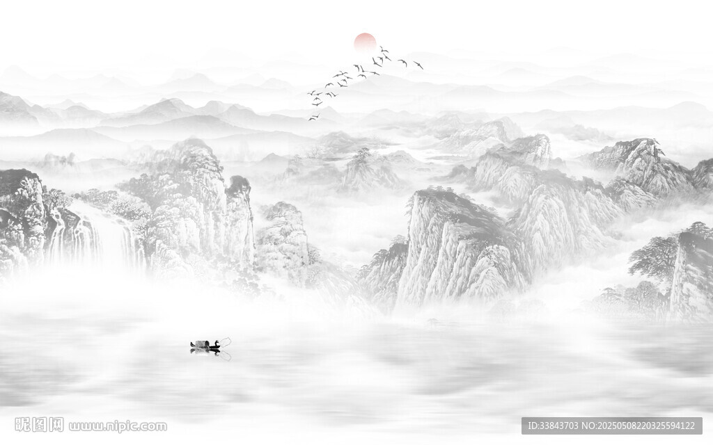国画水墨山水
