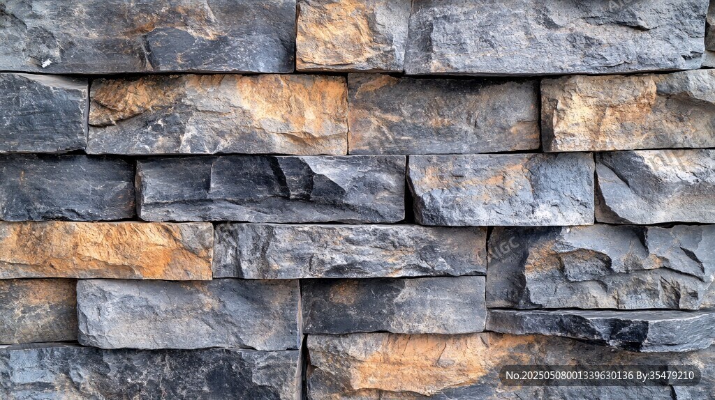 石砌墙面纹理特写