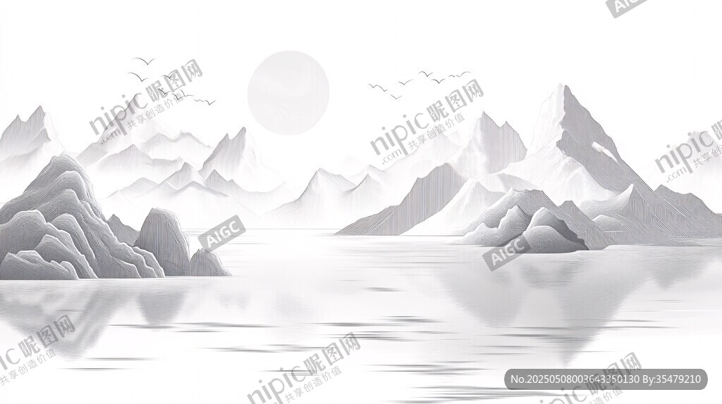 水墨山水意境图