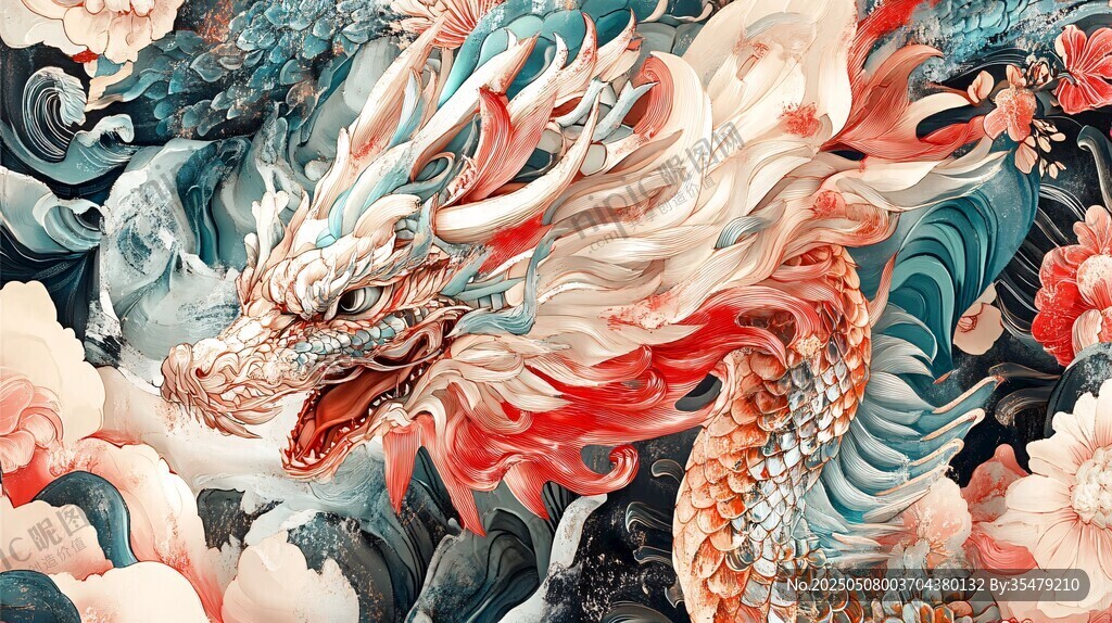 国风祥瑞龙 绘梦幻山海景