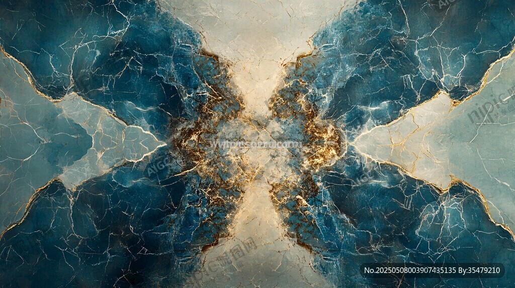 梦幻对称纹理大理石图案