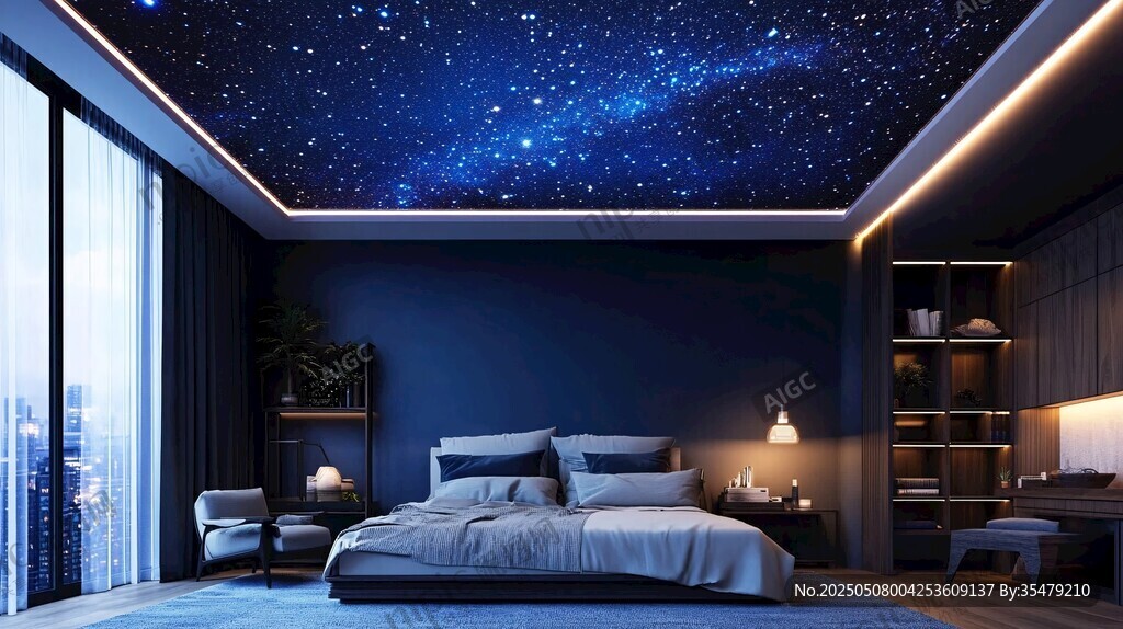 梦幻星空卧室 营造浪漫氛围