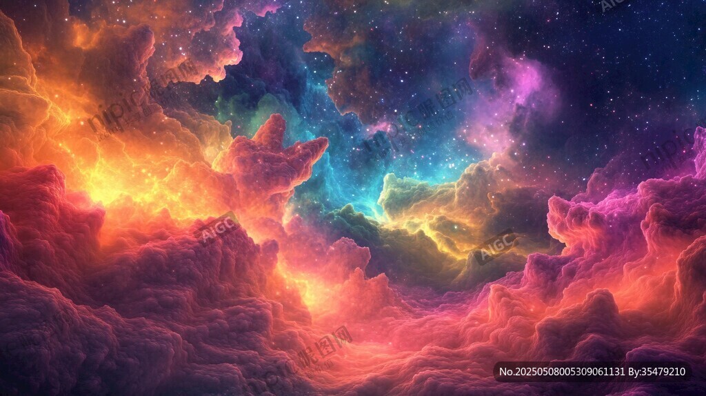 梦幻绚烂的宇宙星云景观