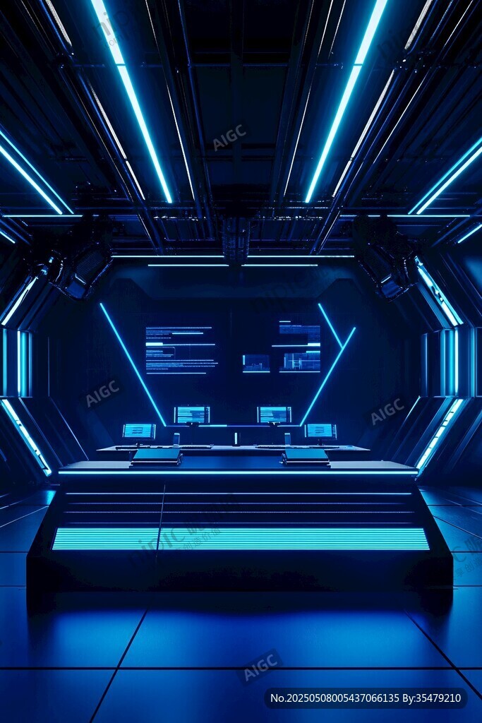 未来感科技空间场景展示