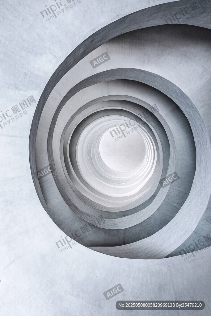 螺旋混凝土建筑内部景观