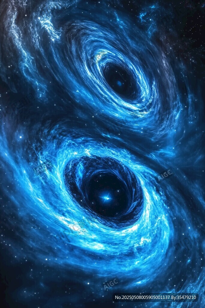 双旋蓝色宇宙神秘景象