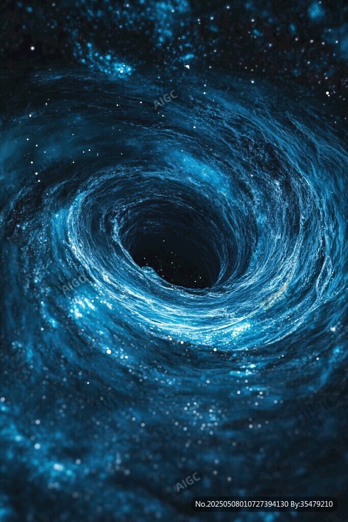 深邃宇宙黑洞旋涡景象