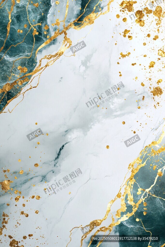 金绿大理石纹理背景图