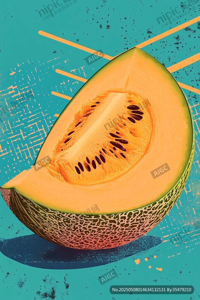 切开的香甜哈密瓜