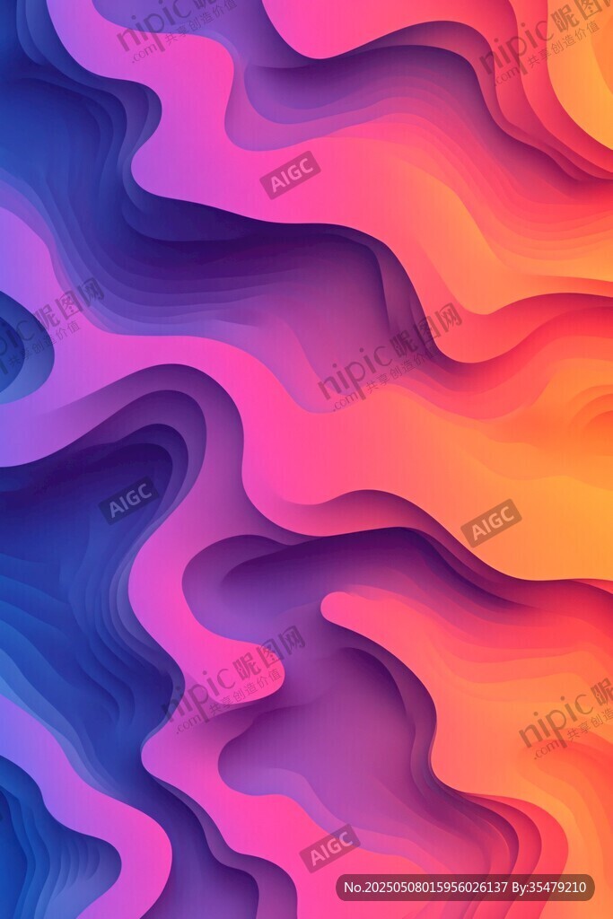 绚丽多彩流体渐变背景图