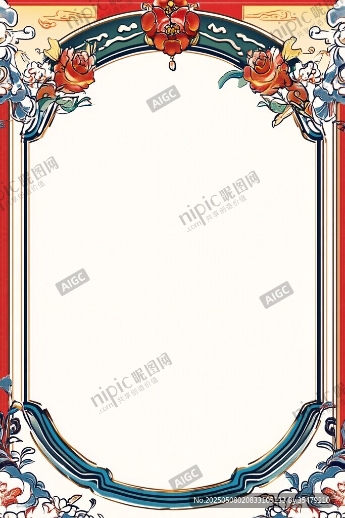 中式传统花纹边框装饰图