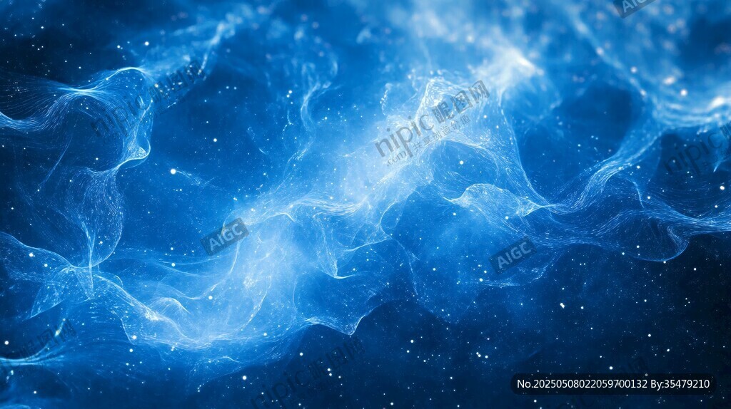 梦幻蓝色动感流体背景