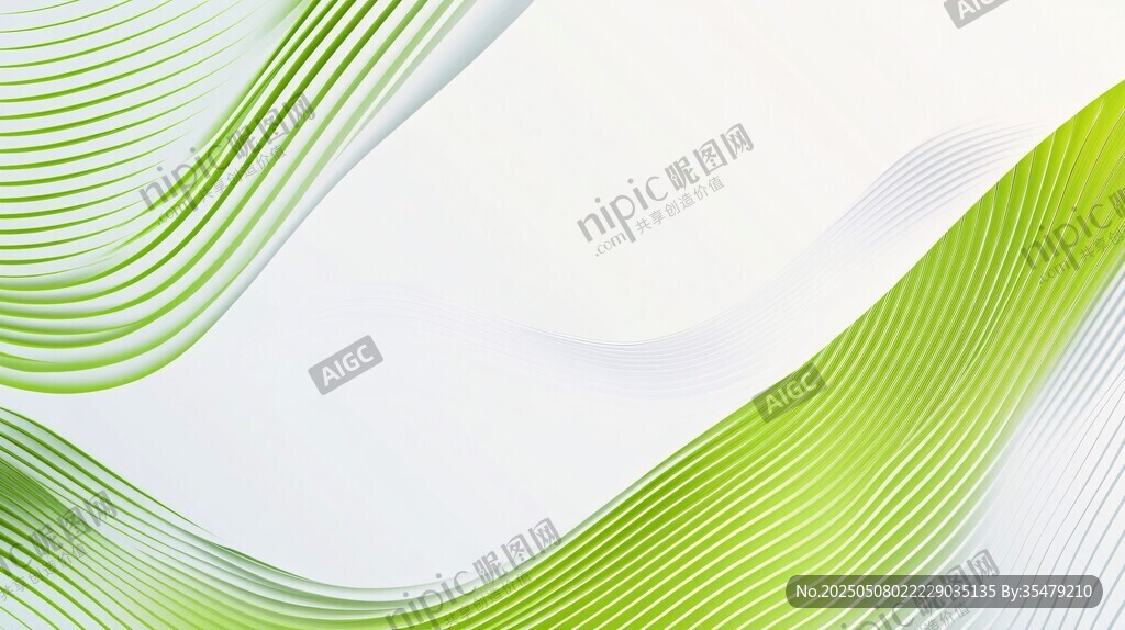 绿色动感线条抽象背景图