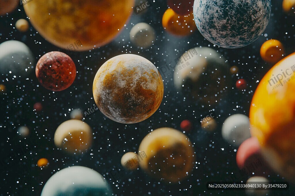 梦幻宇宙中的多彩星球