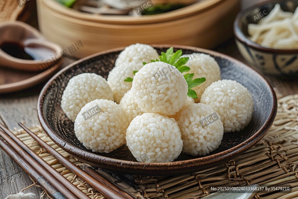糯米丸子 传统美味的中式点心