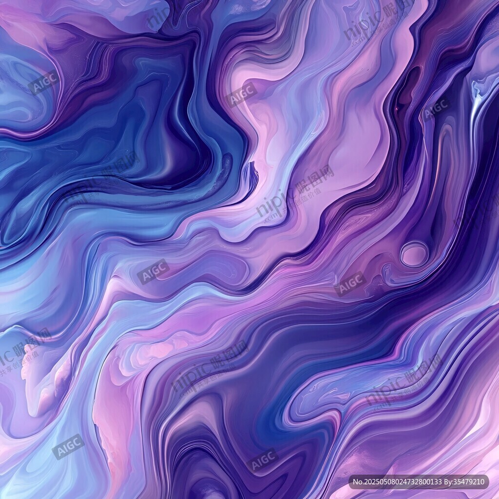 梦幻流体渐变抽象艺术图案