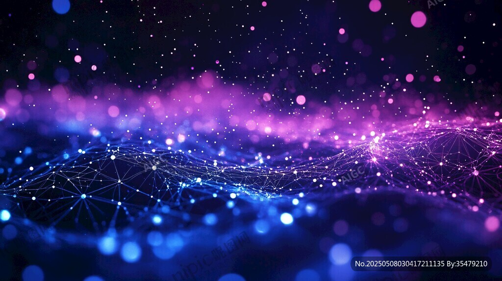 梦幻科技背景 绚丽粒子效果