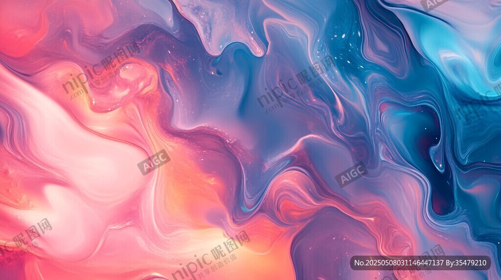梦幻流体渐变抽象艺术背景