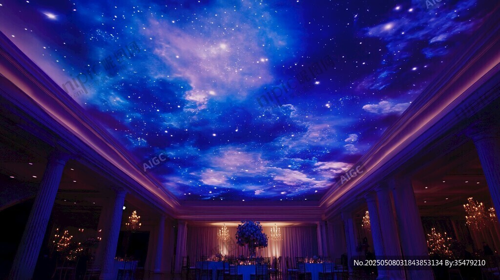 梦幻星空主题室内空间