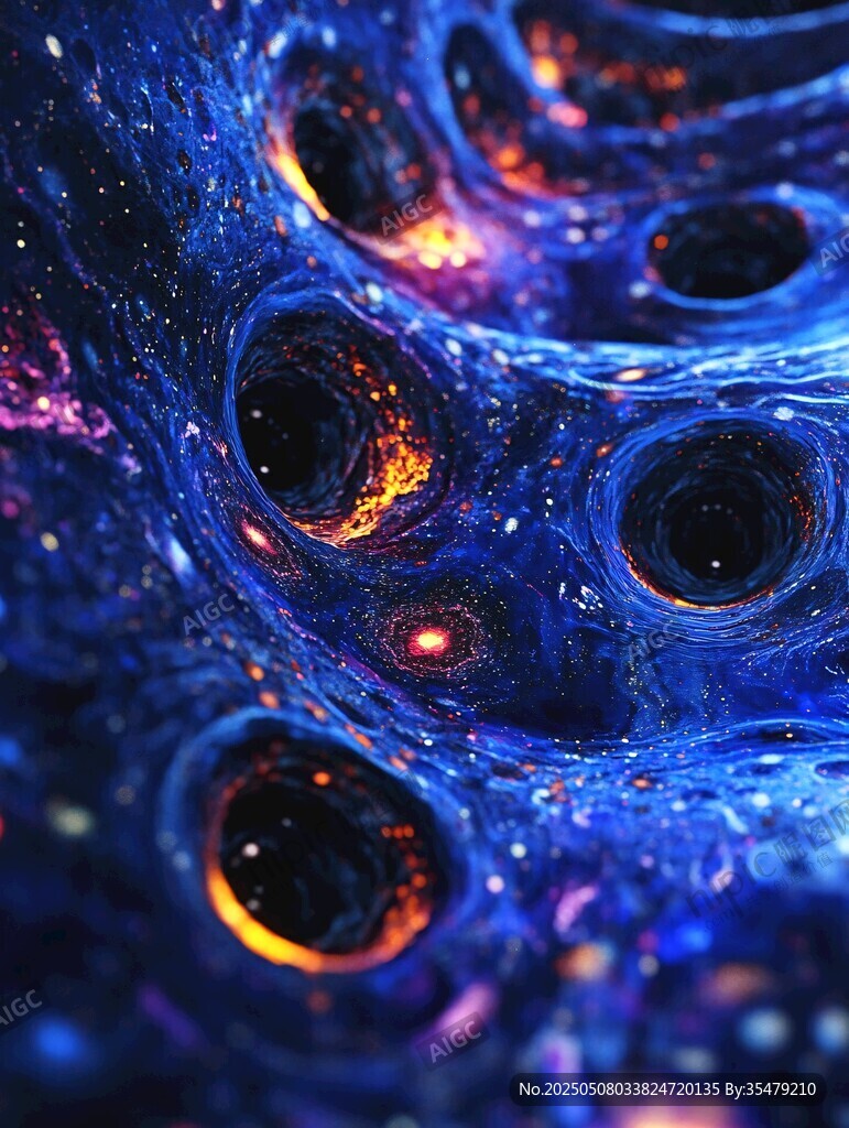 梦幻宇宙漩涡抽象艺术图景