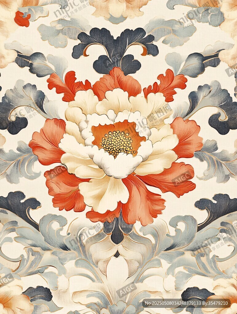中式花卉纹样精美图案