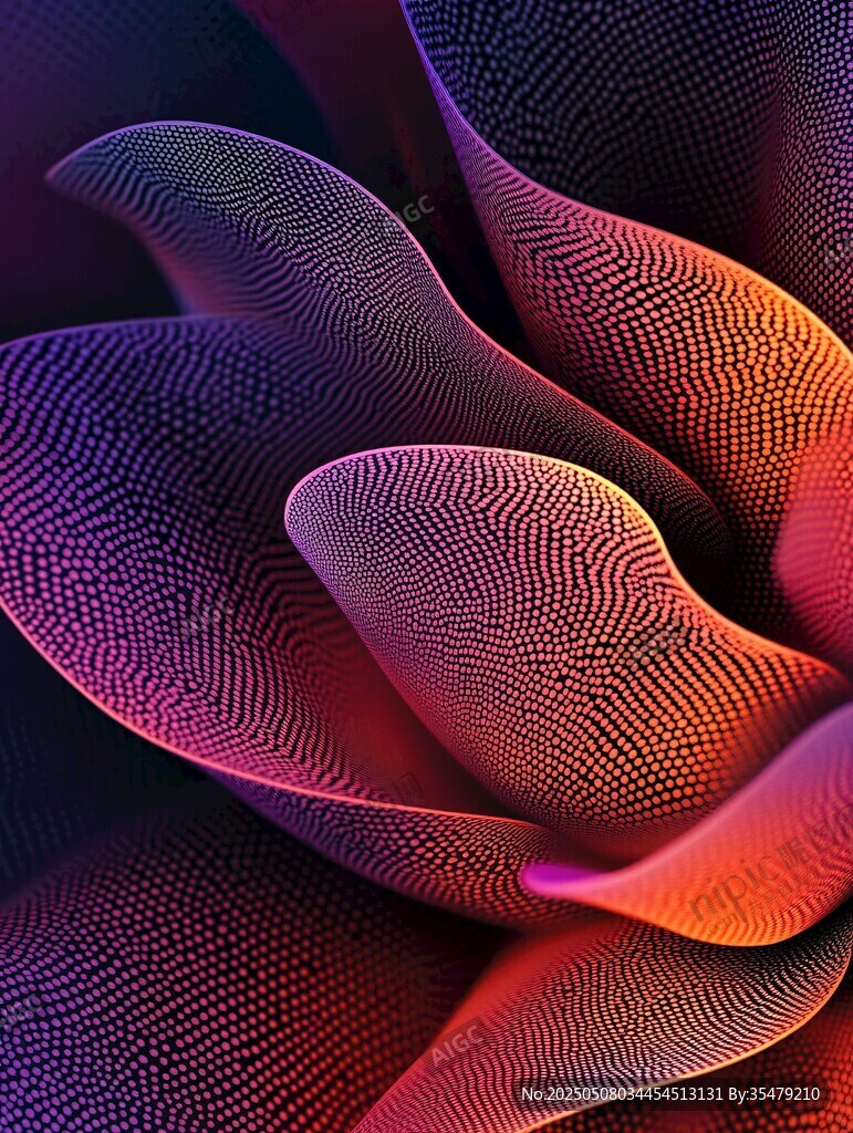 绚丽波纹抽象艺术图案