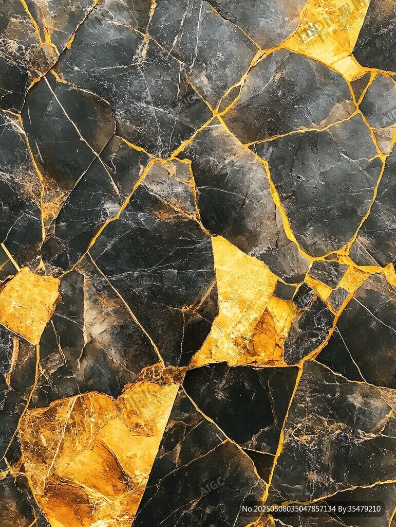 黑金大理石纹理背景图