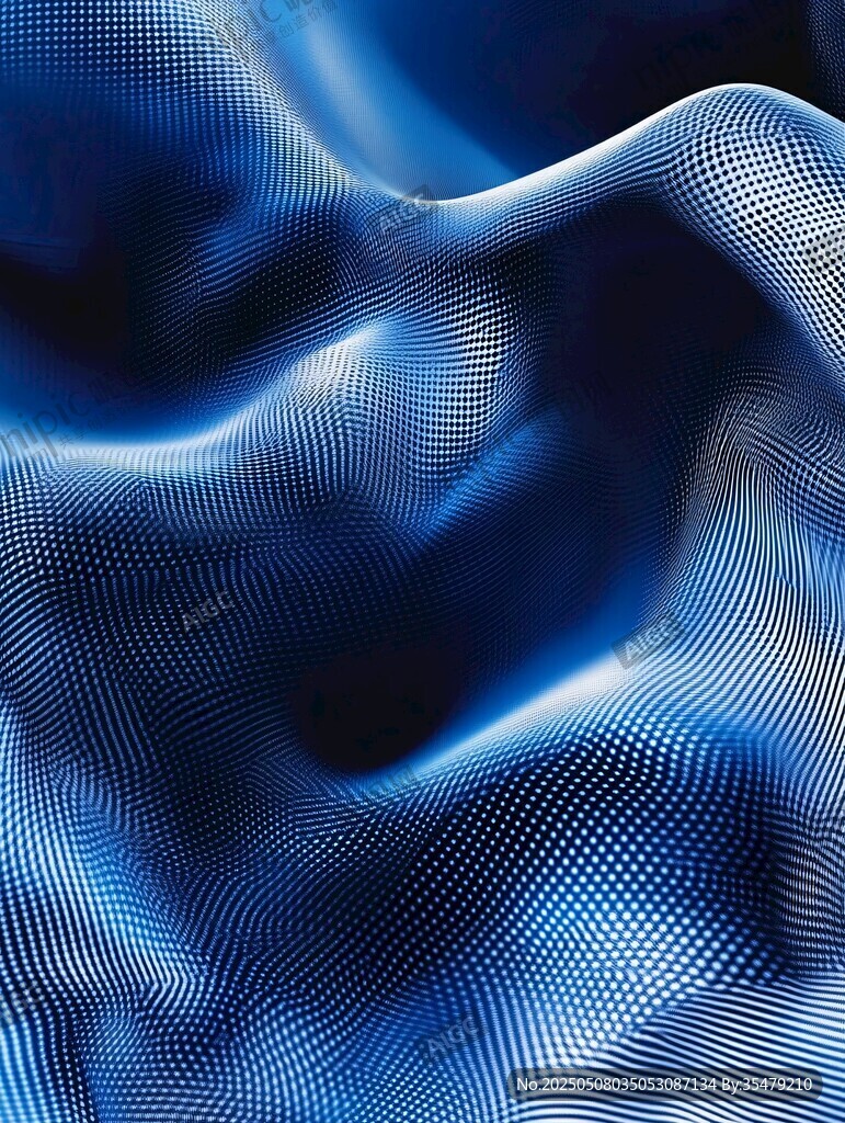 蓝色动感线条抽象背景图