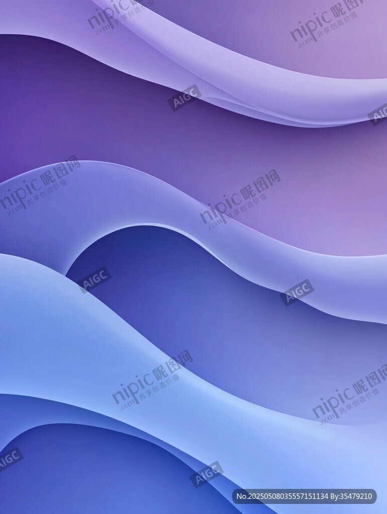 梦幻渐变流体波浪背景图