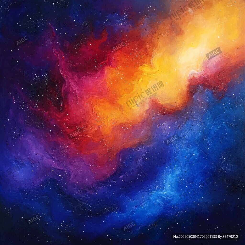 梦幻绚烂的星云宇宙图景