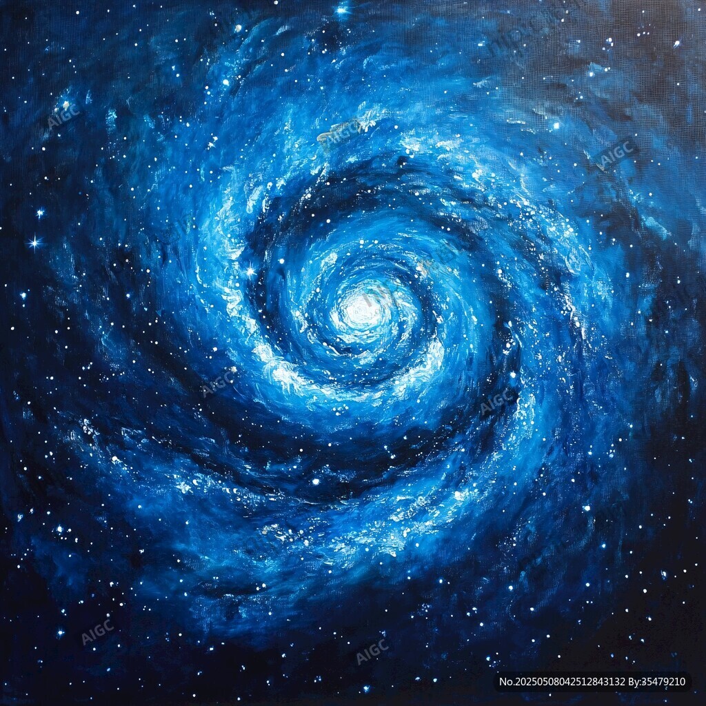 梦幻蓝色漩涡星系