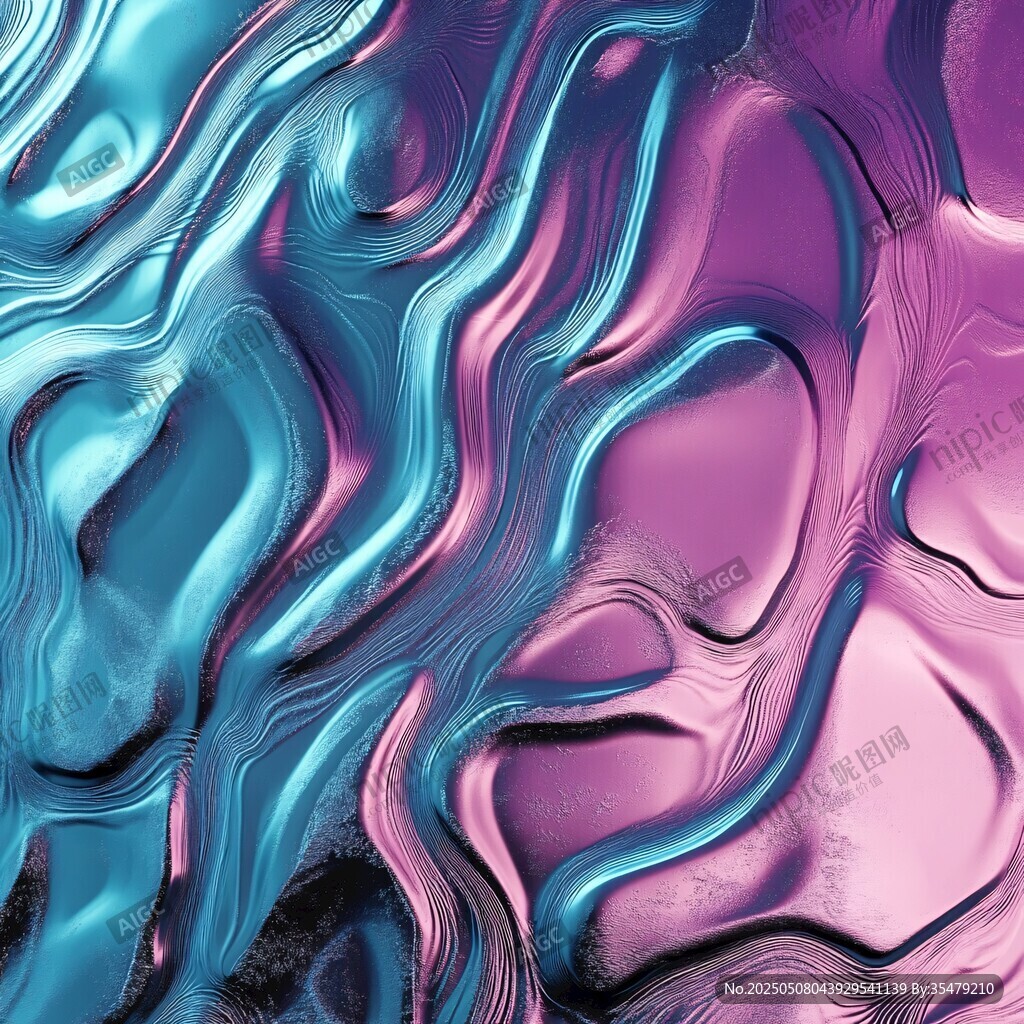 幻彩流体波纹抽象背景图
