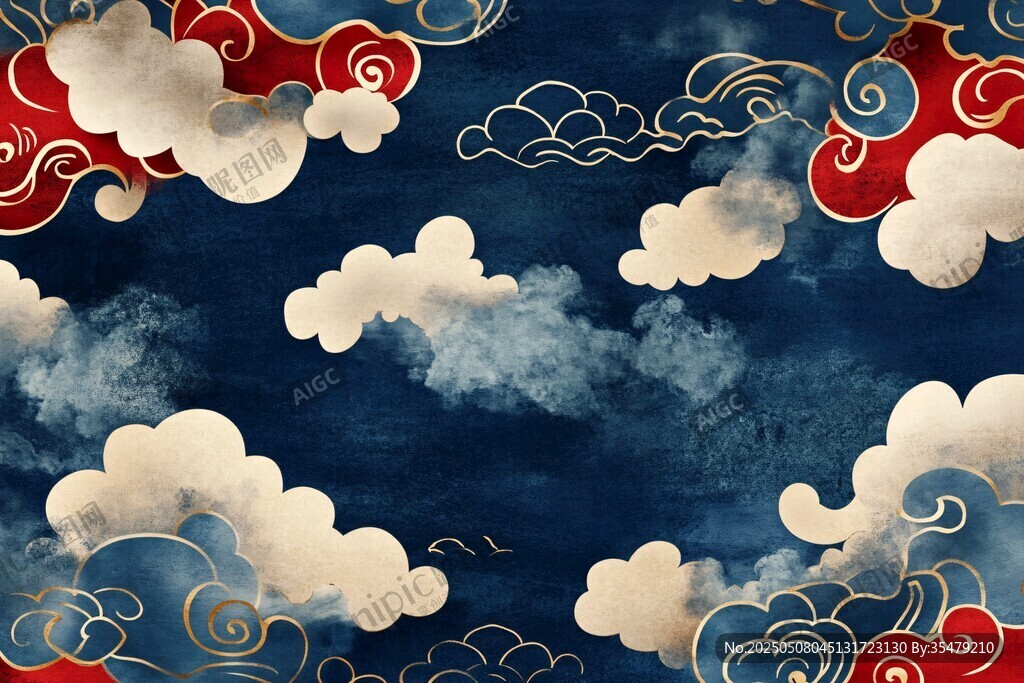 中式云纹背景图