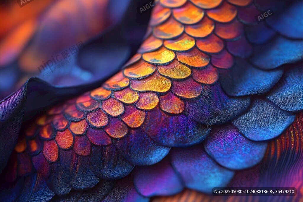梦幻绚丽的奇幻鳞片纹理