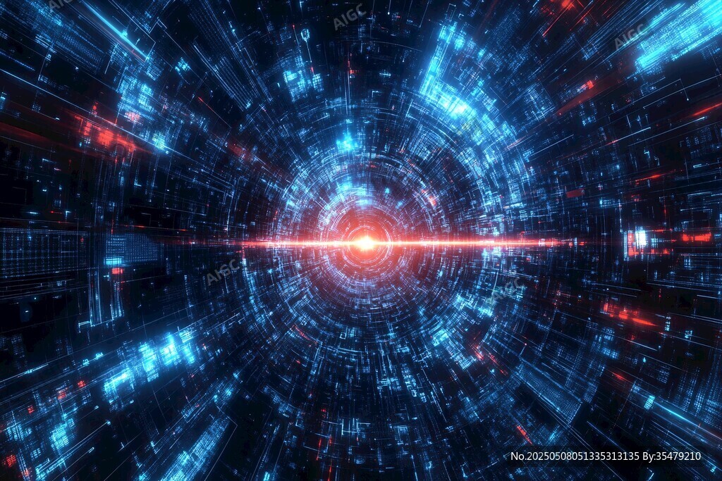 科技感未来数据核心景观