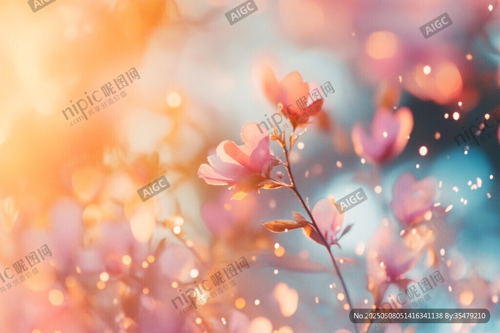 梦幻春花绽放美好时刻