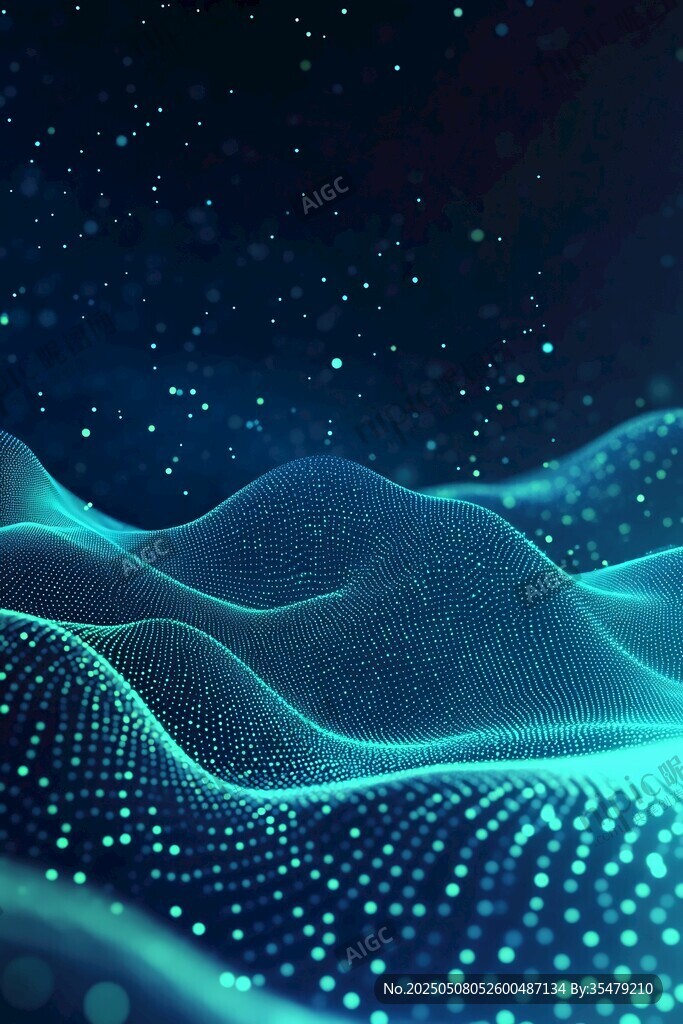 科技感数据波浪动态背景图