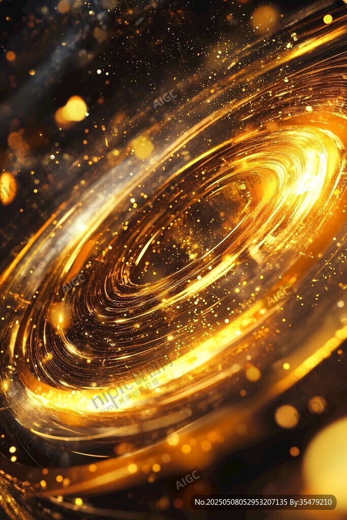金色炫光漩涡特效画面