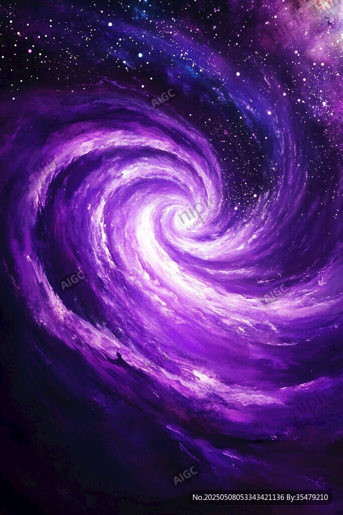 梦幻紫色宇宙漩涡景象
