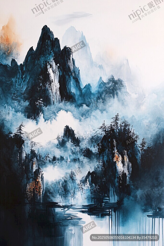 水墨山水意境图