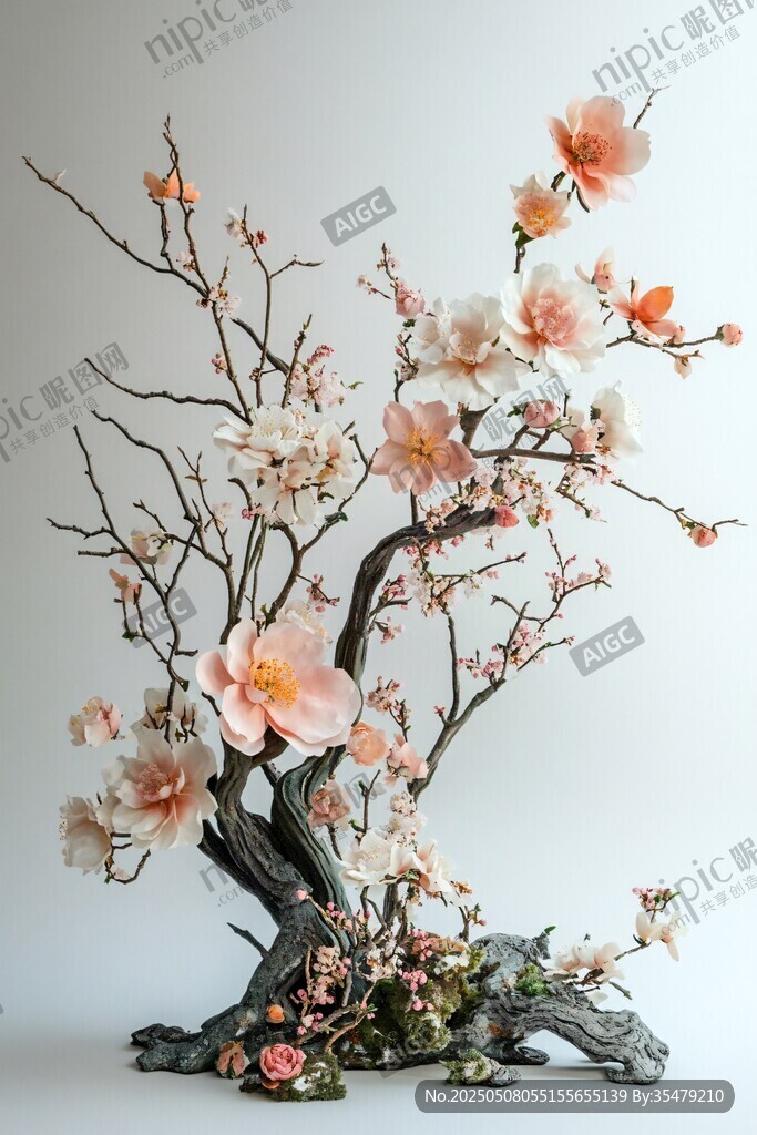 中式插花艺术之精美盆景
