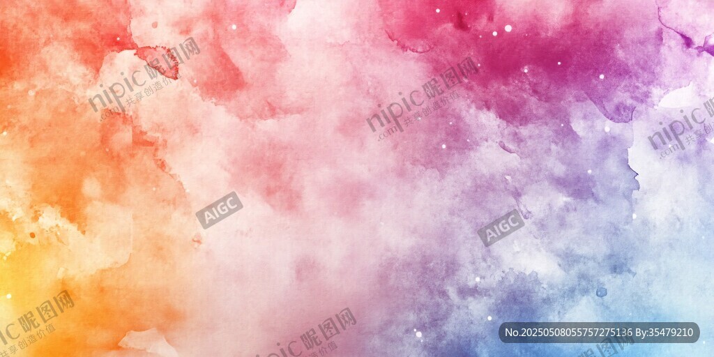 梦幻水彩渐变天空背景