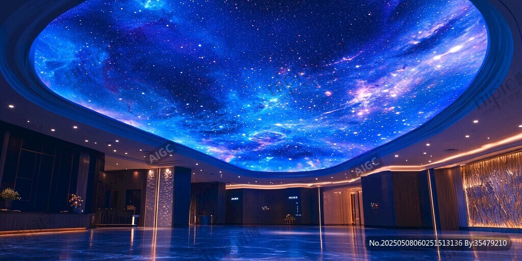 梦幻星空天花板室内场景