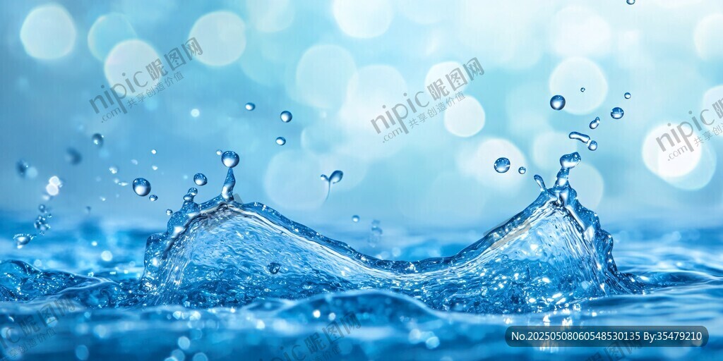 水花飞溅的灵动瞬间