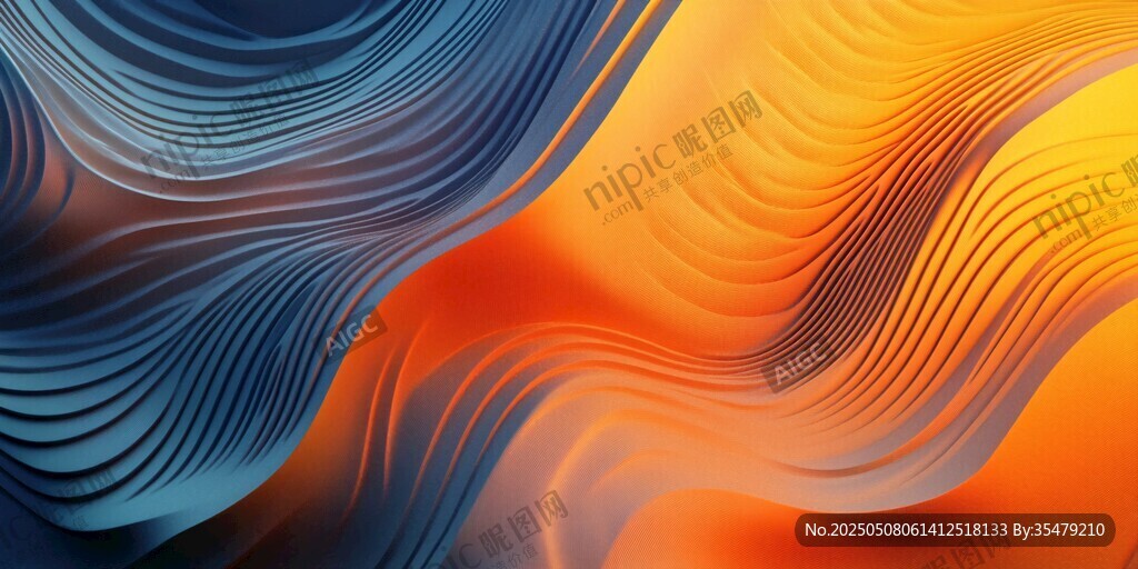 绚丽动感渐变波纹背景图