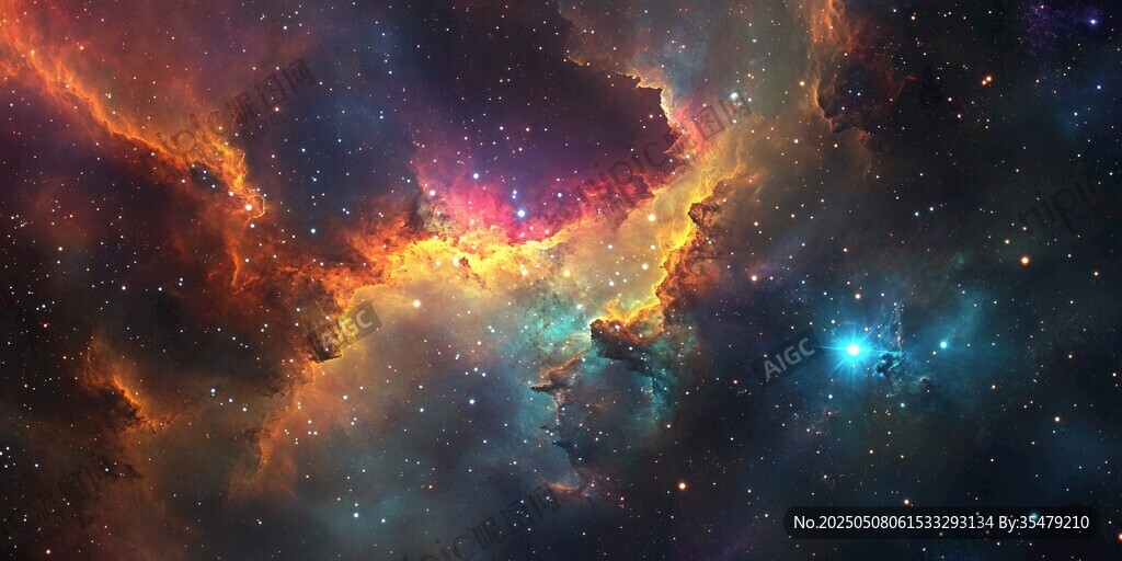 梦幻绚烂的星云宇宙景象