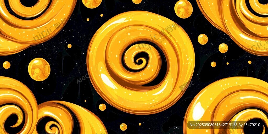 金色旋涡图案背景纹理