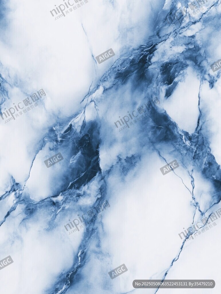 蓝白大理石纹理背景图