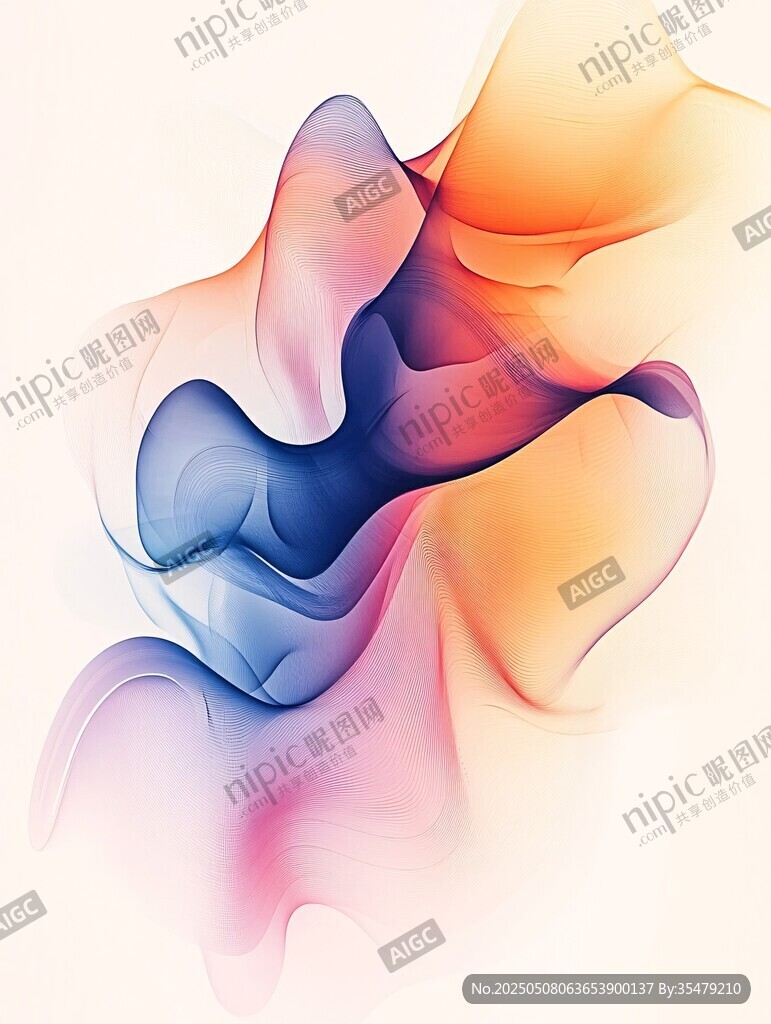 流动炫彩抽象艺术图案