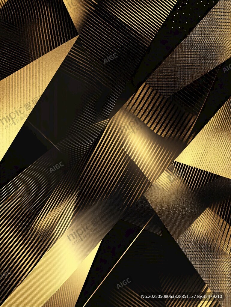 黑金几何抽象质感背景图
